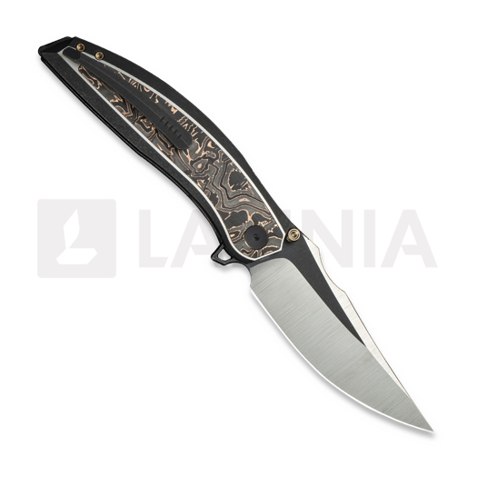 We Knife Quinseris, Black Ti/Copper Foil CF, Satin/Black SW WE23093-1