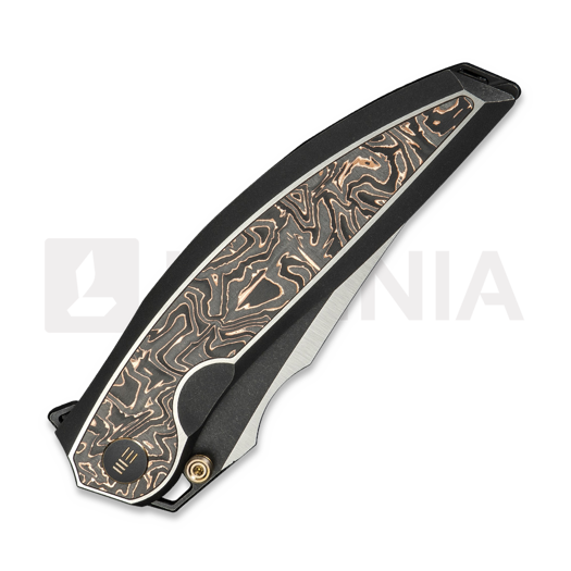 We Knife Quinseris, Black Ti/Copper Foil CF, Satin/Black SW WE23093-1