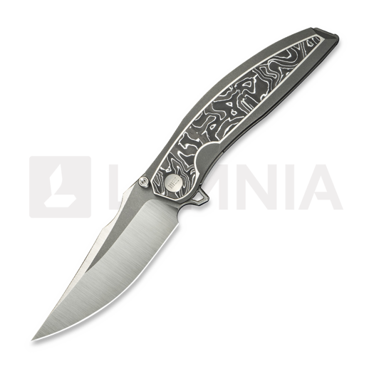 We Knife Quinseris, Gray Ti/Aluminum Foil CF, Satin/SW WE23093-3