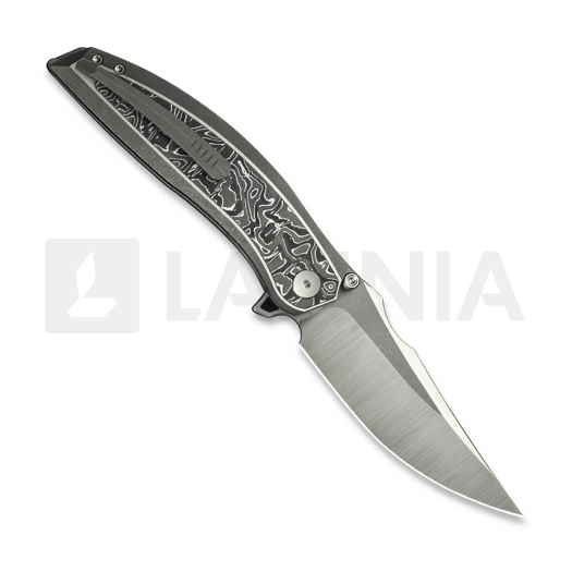 We Knife Quinseris, Gray Ti/Aluminum Foil CF, Satin/SW WE23093-3