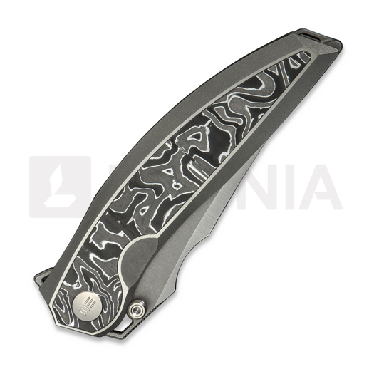 We Knife Quinseris, Gray Ti/Aluminum Foil CF, Satin/SW WE23093-3