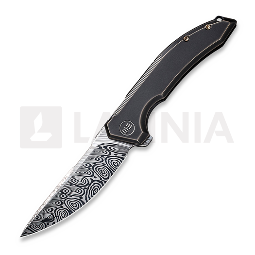 We Knife Quixotic fällkniv, Heimskringla damasteel 21016-DS1