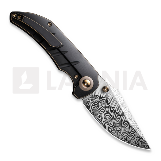 We Knife Riff-Raff, Bronze/Black Titanium, Damasteel WE22020B-DS1