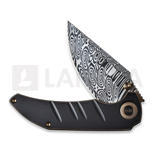 We Knife Riff-Raff, Bronze/Black Titanium, Damasteel WE22020B-DS1