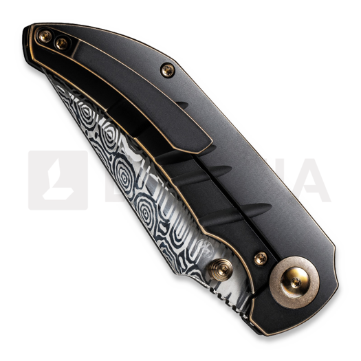 We Knife Riff-Raff, Bronze/Black Titanium, Damasteel WE22020B-DS1