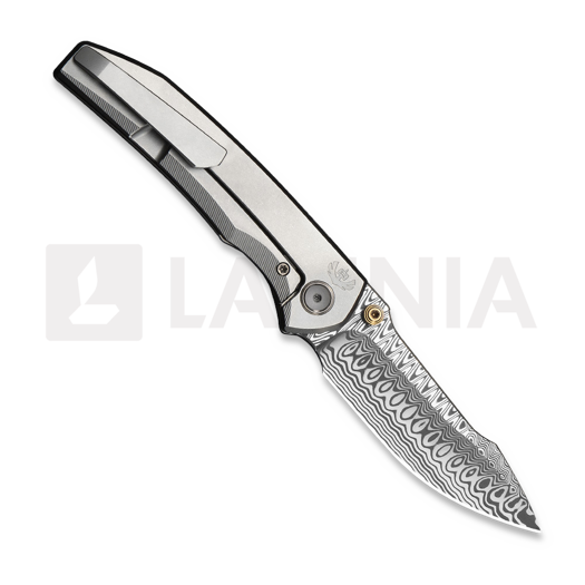 We Knife Ryson Damasteel sulankstomas peilis, Gray Titanium WE24086-DS1