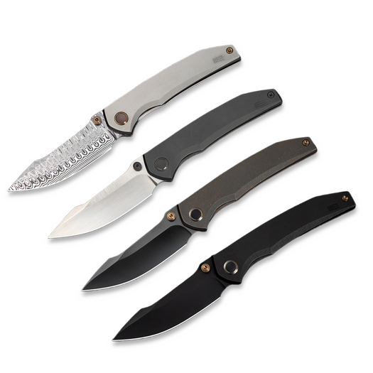 We Knife Ryson Damasteel sulankstomas peilis, Gray Titanium WE24086-DS1