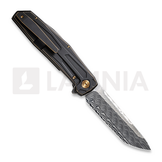 We Knife Shadowfire Damasteel, Bronze/Black Titanium WE22035-DS1