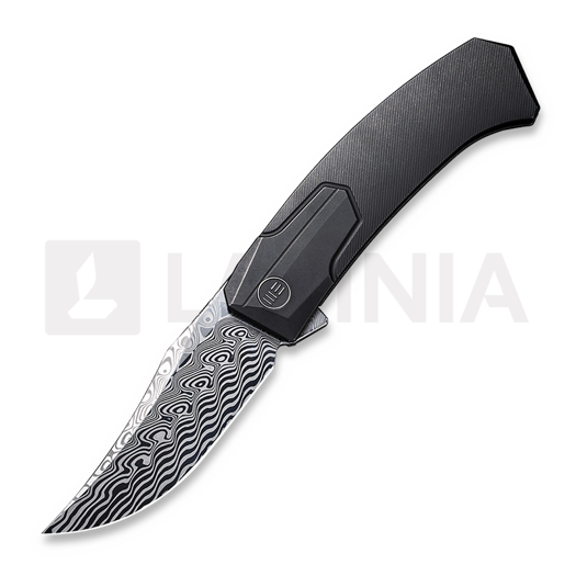 We Knife Shuddan Hakkapella Damasteel összecsukható kés, fekete 21015-DS1