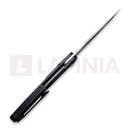 We Knife Shuddan Hakkapella Damasteel folding knife, black 21015-DS1