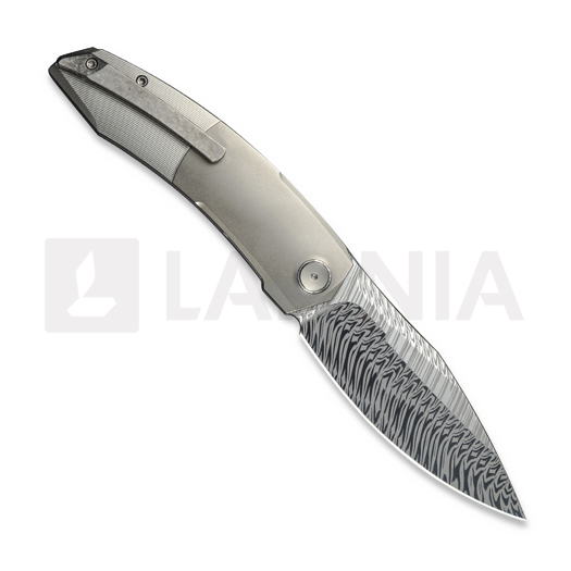 We Knife Sine Wave Damasteel, Polished BB/Satin Ti WE23069B-DS1