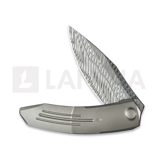 We Knife Sine Wave Damasteel, Polished BB/Satin Ti WE23069B-DS1
