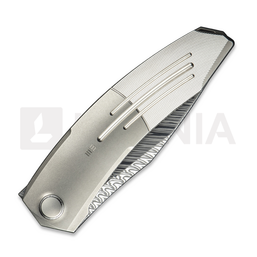 We Knife Sine Wave Damasteel, Polished BB/Satin Ti WE23069B-DS1