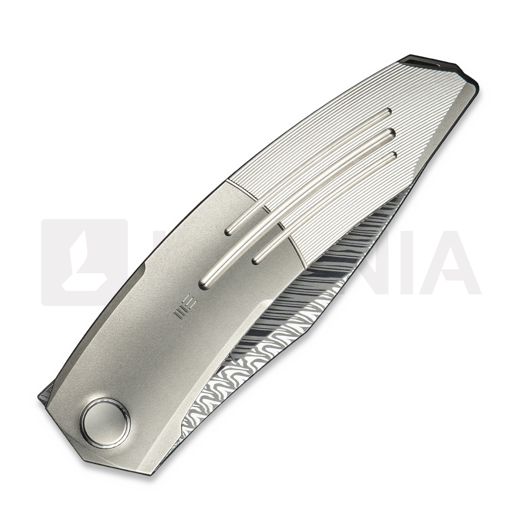 We Knife Sine Wave Damasteel, Polished BB/Satin Ti WE23069B-DS1