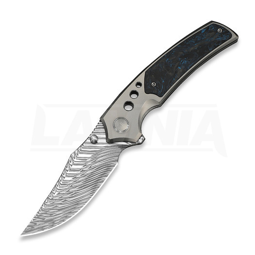 We Knife Skynix Damasteel, Gray Titanium & Black/Blue CF WE24087-DS1