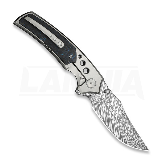 We Knife Skynix Damasteel, Gray Titanium & Black/Blue CF WE24087-DS1