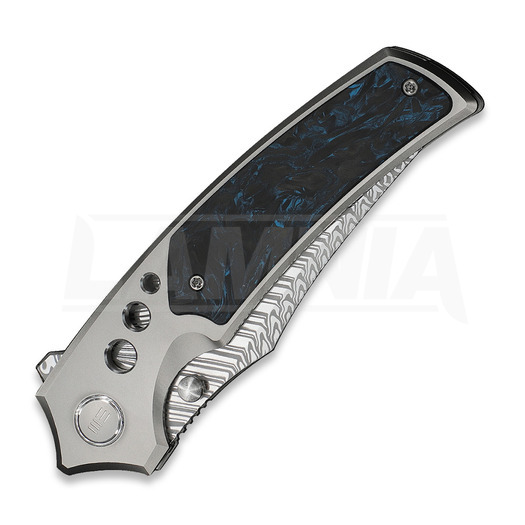 We Knife Skynix Damasteel, Gray Titanium & Black/Blue CF WE24087-DS1