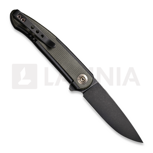 Couteau pliant We Knife Smooth Sentinel, green micarta inlay WE20043-4