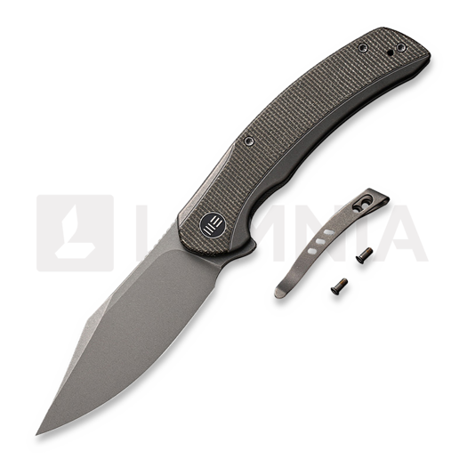 Couteau pliant We Knife Snick, dark green micarta inlay WE19022F-5