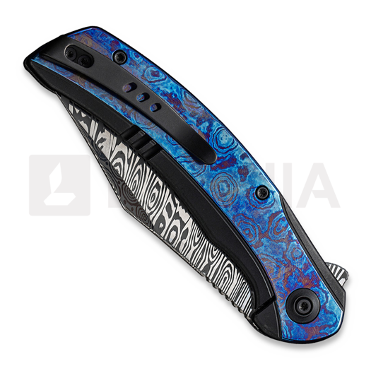 We Knife Snick k&auml;&auml;nt&ouml;veitsi, timascus inlay WE19022F-DS1