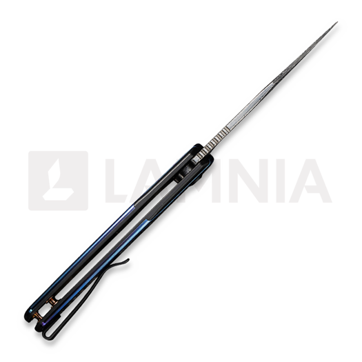 We Knife Snick k&auml;&auml;nt&ouml;veitsi, timascus inlay WE19022F-DS1