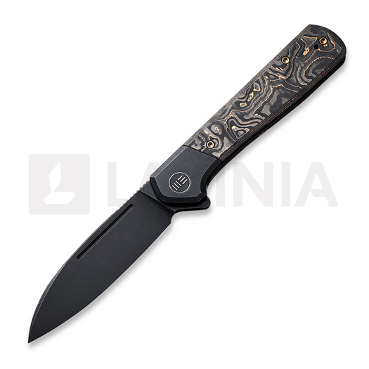We Knife Soothsayer Copper Foil Carbon fällkniv, black stonewash WE20050-2