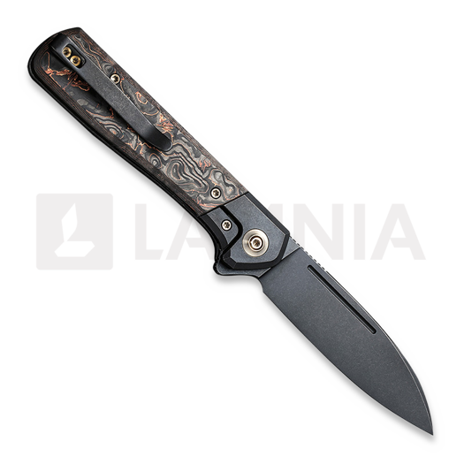 We Knife Soothsayer Copper Foil Carbon foldekniv, black stonewash WE20050-2