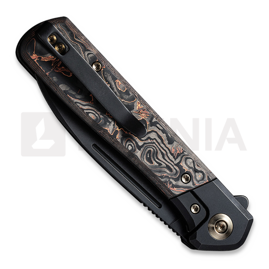 We Knife Soothsayer Copper Foil Carbon foldekniv, black stonewash WE20050-2