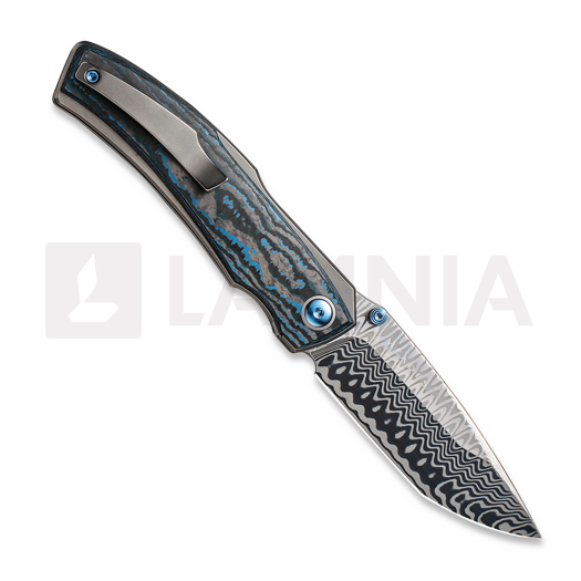 We Knife Swordfin Damasteel, Arctic Storm Fatcarbon WE23067-DS1