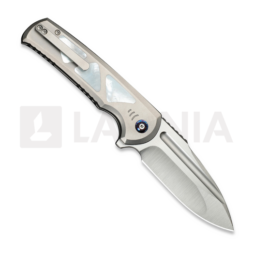 We Knife Sylox sulankstomas peilis, Gray Ti/Mother Of Pearl, Satin WE24027-4