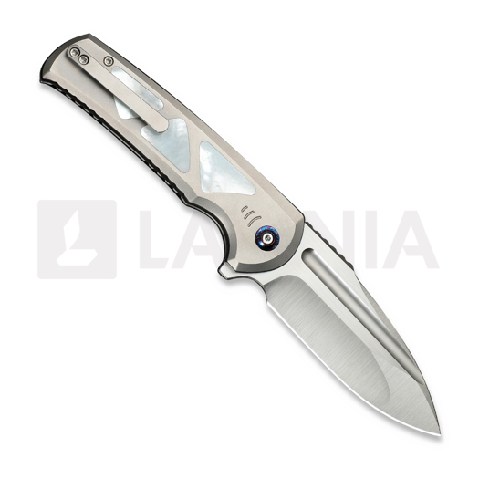 Coltello pieghevole We Knife Sylox, Gray Ti/Mother Of Pearl, Satin WE24027-4