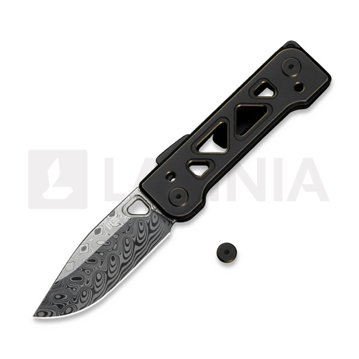 We Knife Tyro Damasteel, Black/Gold Titanium WE24001-DS1