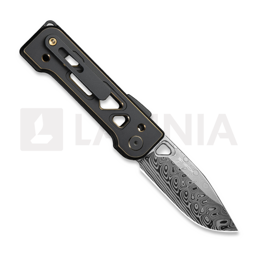 We Knife Tyro Damasteel, Black/Gold Titanium WE24001-DS1