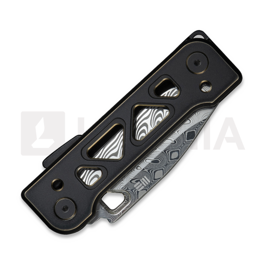 We Knife Tyro Damasteel, Black/Gold Titanium WE24001-DS1