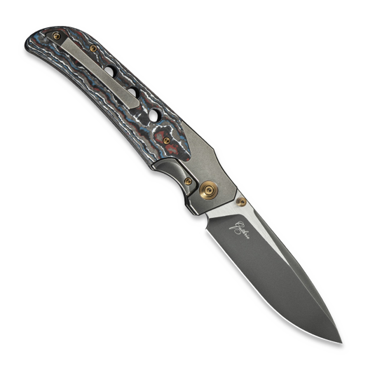 We Knife WE-Guthrie, Gray Ti/Nebula Fatcarbon, Polished/Satin WE23072B-3