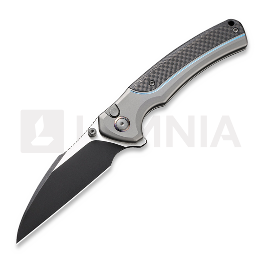 We Knife Ziffius, Gray Titanium/Twill CF, Black SW/Satin WE22024A-1