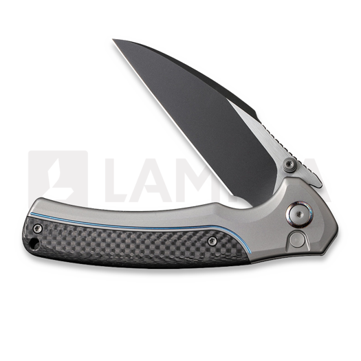 We Knife Ziffius, Gray Titanium/Twill CF, Black SW/Satin WE22024A-1