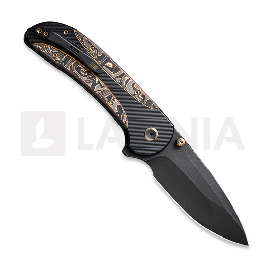 We Knife Zizzit, Black Ti/Copper Foil CF, Black Stonewash WE23031-1