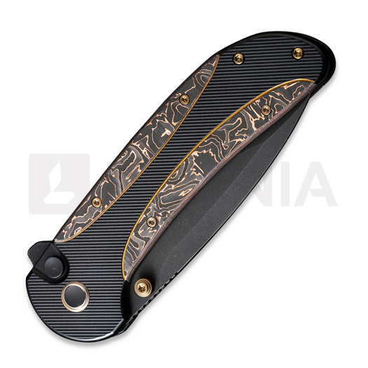 We Knife Zizzit, Black Ti/Copper Foil CF, Black Stonewash WE23031-1