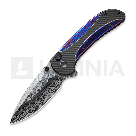 We Knife Zizzit Damasteel, Black Titanium/Timascus WE23031-DS1