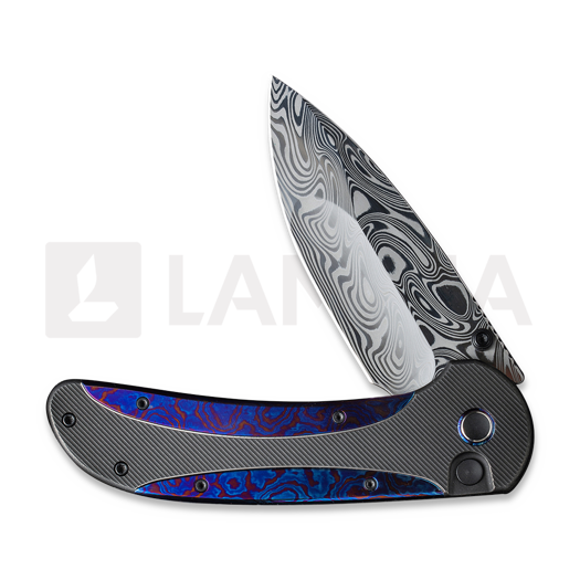 We Knife Zizzit Damasteel, Black Titanium/Timascus WE23031-DS1