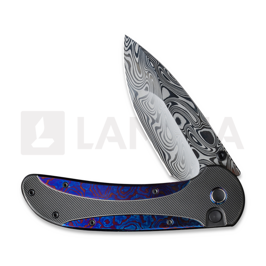 We Knife Zizzit Damasteel, Black Titanium/Timascus WE23031-DS1