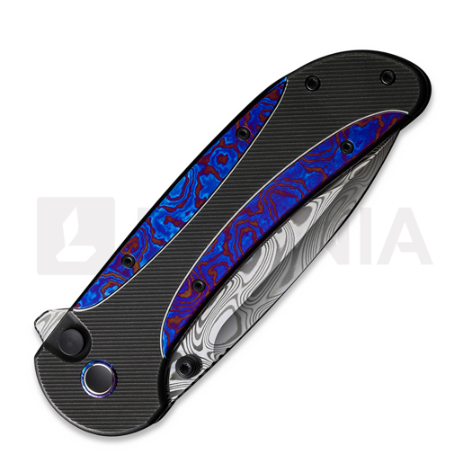 We Knife Zizzit Damasteel, Black Titanium/Timascus WE23031-DS1