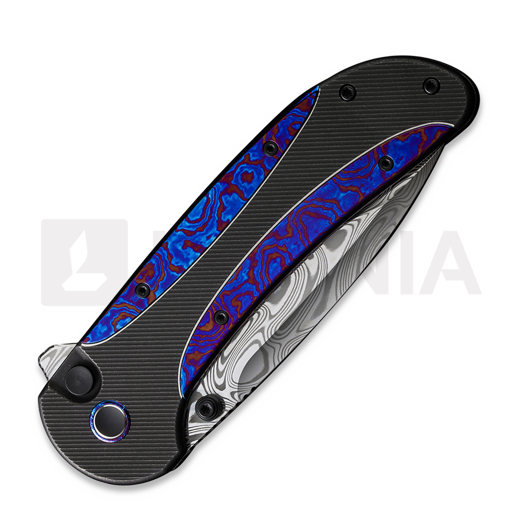 We Knife Zizzit Damasteel, Black Titanium/Timascus WE23031-DS1