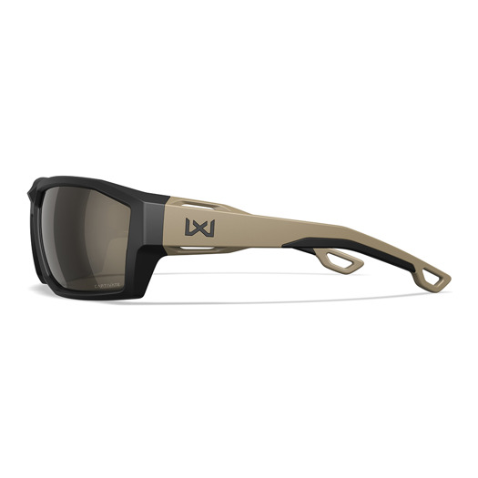 Wiley X Alpine Matte Black and Tan Frame with CAPTIVATE&trade; Polarized Tungsten Mirror Lense