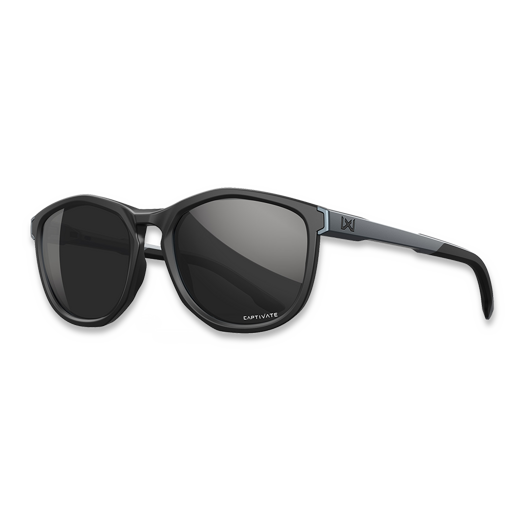 Wiley X Bravo Black frame with CAPTIVATE™ Polarized Black Lenses