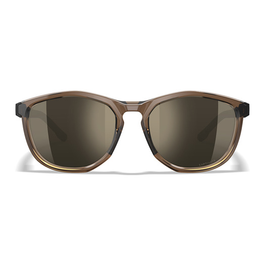Wiley X Bravo Crystal Tan frame with CAPTIVATE&trade; Polarized Tungsten Lenses