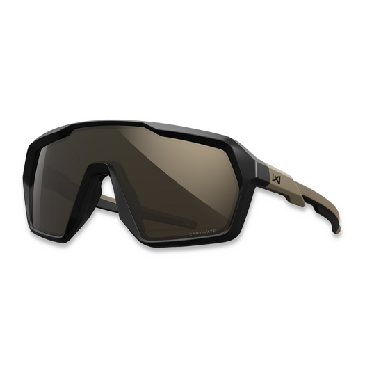 Wiley X Citadel Matte Black and Tan Frame with CAPTIVATE™ Tungsten Mirror Lens