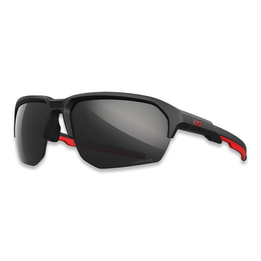 Wiley X Jakl - CAPTIVATE™ Black Mirror - Matte Black/Red Frame