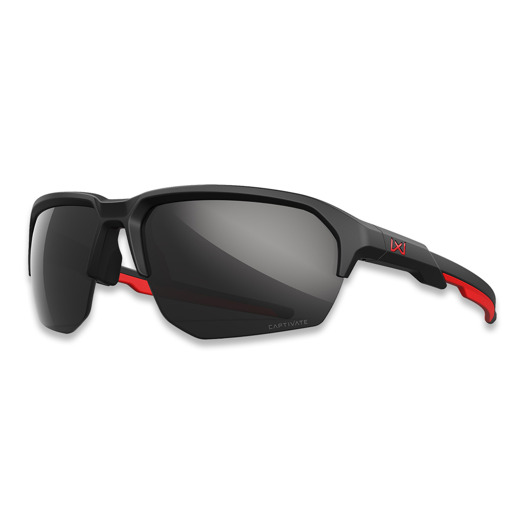 Wiley X Jakl - CAPTIVATE™ Black Mirror - Matte Black/Red Frame